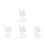 4Pièces Modèles Trophées Transparent Décoration Enfants 5