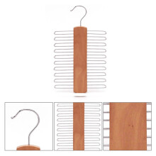 Scarves Wooden Tie Hanger Bar Belt Tie Rack Storage Tool Organiser Tidy