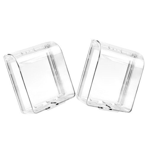 4Stk Selbstklebende Steckdosenabdeckungen Transparent ABS Schutz 1