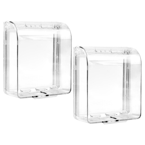 4Stk Selbstklebende Steckdosenabdeckungen Transparent ABS Schutz 2