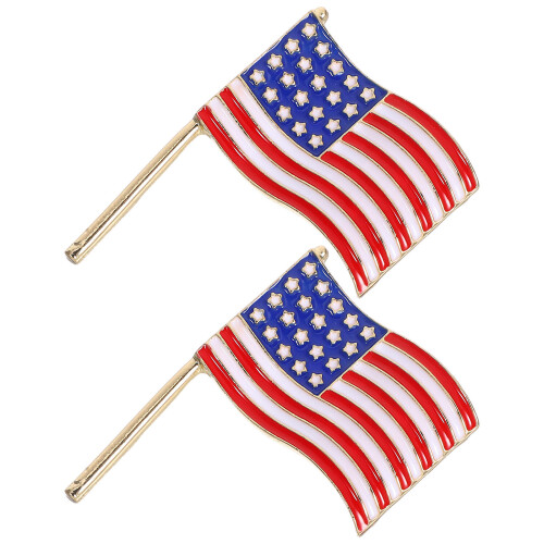 4Pièces Pin's Usa En Motif Émaillé 1