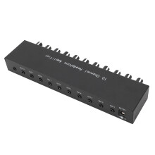 Amplificador de auriculares de 10 canales 23x5.4x3cm negro