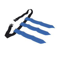 Cinturón de flag football 113 cm/44.5 in azul 1 cinturón 3 banderas