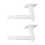 2pcs Retractable Hat Rack 15-20 Hats Organizer L-Shaped Hooks White 1