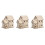 3Pièces Miniature Bois À Assembler LED Beige Puzzle 3D DIY 3