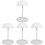 4Pcs Multi-Use PP Wig and Hat Stand Portable Adjustable White Holder 4