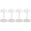 4Pcs Multi-Use PP Wig and Hat Stand Portable Adjustable White Holder 6