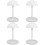 4Pcs Multi-Use PP Wig and Hat Stand Portable Adjustable White Holder 7