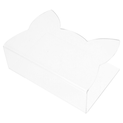 2Pièces Rangement Lettres Transparent Forme Chat Pour 2