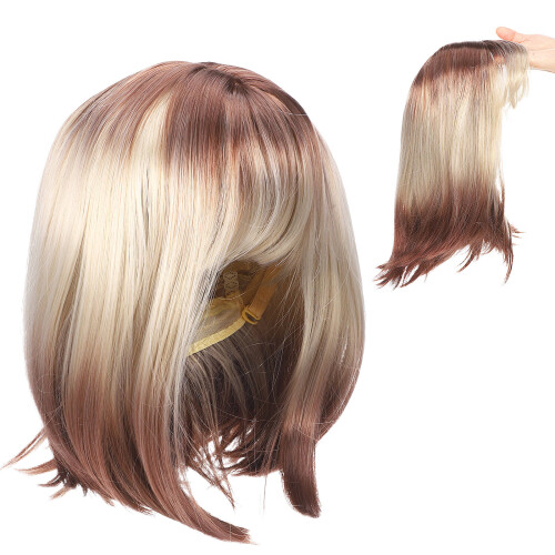 2Pièces Perruques Courtes Bob Synthétique Confort Multi Usage Femme 1