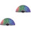 2Pièces Éventail Pliable En Tissu Multi Couleurs Pour Danse 3