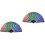 2Pièces Éventail Pliable En Tissu Multi Couleurs Pour Danse 4