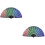 2Pièces Éventail Pliable En Tissu Multi Couleurs Pour Danse 6