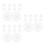 30Pcs Compact White Plastic Vegetable Press for Pickling and Brewing 5