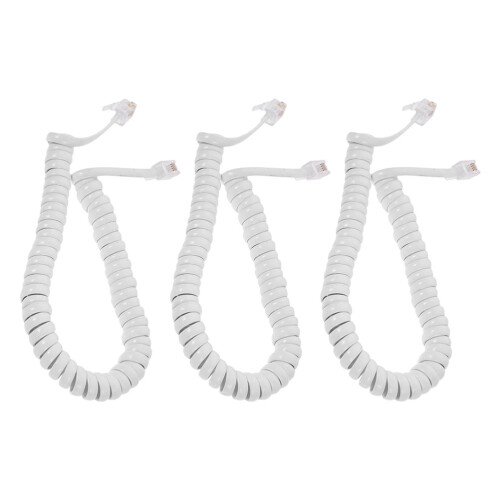 15Pièces Câble Téléphone Bobiné Durable ABS Pour Téléphone Fixe 2