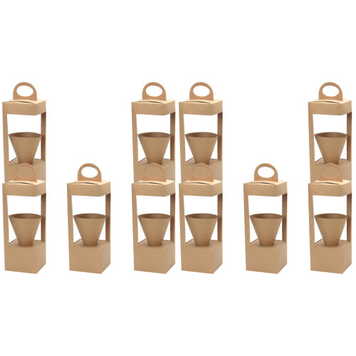 10Pièces Papier Panier Beige Pour Fleurs Séchées 1