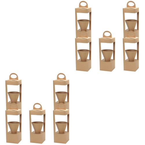 10Pièces Papier Panier Beige Pour Fleurs Séchées 2