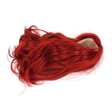 1/6 Puppenperücke Rot Lang seidige Seide, 15.5-17.5cm