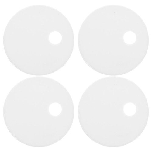 4Paires Cache-Vis Wc Plastiques Blancs Pour Fixation Siège 1