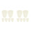 12Pièces Pads Confortables Imperméables Beige Pour 4