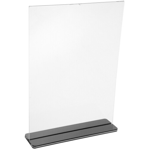 4Stk Transparent Weiß Acryl Tischaufsteller Doppelseitig Menü 1