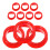 20Pcs Red Silicone Thumb Inserts for Barber and Pet Scissors 2