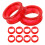 20Pcs Red Silicone Thumb Inserts for Barber and Pet Scissors 3