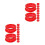20Pcs Red Silicone Thumb Inserts for Barber and Pet Scissors 8