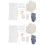 2Sets Handmade Bag Supplies Durable DIY Bag Materials Blue White Set 6