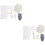 2Sets Handmade Bag Supplies Durable DIY Bag Materials Blue White Set 7
