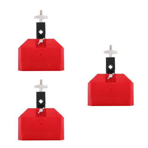 3Pièces Ensemble Temple Blocks Rouges Pour Percussion Enfantine 2
