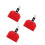 3Pièces Ensemble Temple Blocks Rouges Pour Percussion Enfantine 4