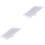 2Pcs Square Stainless Steel Shower Head Silver Rainfall for Showers 3