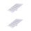 2Pcs Square Stainless Steel Shower Head Silver Rainfall for Showers 5