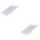 2Pcs Square Stainless Steel Shower Head Silver Rainfall for Showers 6