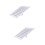 2Pcs Square Stainless Steel Shower Head Silver Rainfall for Showers 7