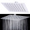 2Pcs Square Stainless Steel Shower Head Silver Rainfall for Showers 9