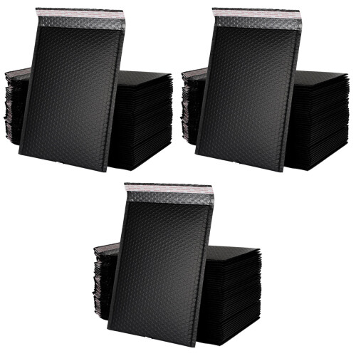 75Pcs Black Shockproof Bubble Storage Bags for Shipping Use 2