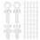 200Pcs Transparent Acrylic Triangle Code Fastener Set for Home Use 2