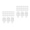 200Pcs Transparent Acrylic Triangle Code Fastener Set for Home Use 4