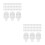 200Pcs Transparent Acrylic Triangle Code Fastener Set for Home Use 5
