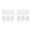 200Pcs Transparent Acrylic Triangle Code Fastener Set for Home Use 8