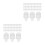 200Pcs Transparent Acrylic Triangle Code Fastener Set for Home Use 9