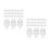 200Pcs Transparent Acrylic Triangle Code Fastener Set for Home Use 10