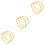 6Pcs Solid Bamboo D Shape Bag Handles Light Brown for DIY Handbag Use 5