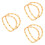 6Pcs Solid Bamboo D Shape Bag Handles Light Brown for DIY Handbag Use 6