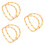6Pcs Solid Bamboo D Shape Bag Handles Light Brown for DIY Handbag Use 7