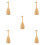 5Pièces Rame Cosplay Décorative Beige Bois Accessoire Performance 10
