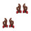 2Pairs Multi Material Removable Snowboard Deer Horn Decoration 5