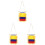 3Pcs Car Interior Decorations Plastic Hanging Ornaments with Tassels 4